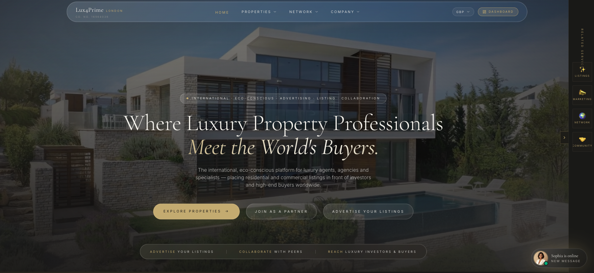 LUX4PRIME website preview